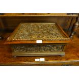 A Victorian carved walnut Bible box