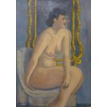 * Dauberville, portrait of a female nude, oil on canvas, dated 1944,