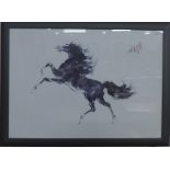 A set of three Chinese horse prints, 49 x 69cms,