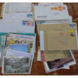 Postal history, letters, card and various items, also Lundy Isle holiday booklet, etc.