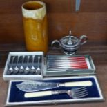 Plated ware and flatware,