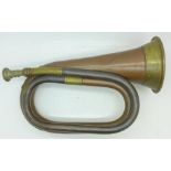 A bugle with Army Cadet Force inscription, dated 1944, also marked Potter, London,