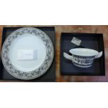 A Versace by Rosenthal Marqueterie dinner plate and soup bowl with dish,