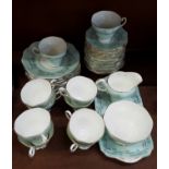 A Foley Prelude ten setting tea service with sandwich plate, cream and sugar, 43 pieces in total,