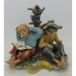 A Capodimonte figure, 312, Cortese, 'The Truants',