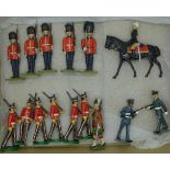 Lead soldiers including Highland Light Infantry, RAF and Gordon Highlanders,