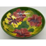 A large Moorcroft hibiscus bowl, 26.