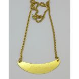 An 18ct gold name necklet 'Maxime', 6.