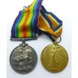 A pair of WWI medals to T4-186387 Dvr. W. Prince, A.S.C.