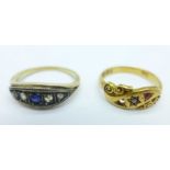 A Victorian 18ct gold ring,