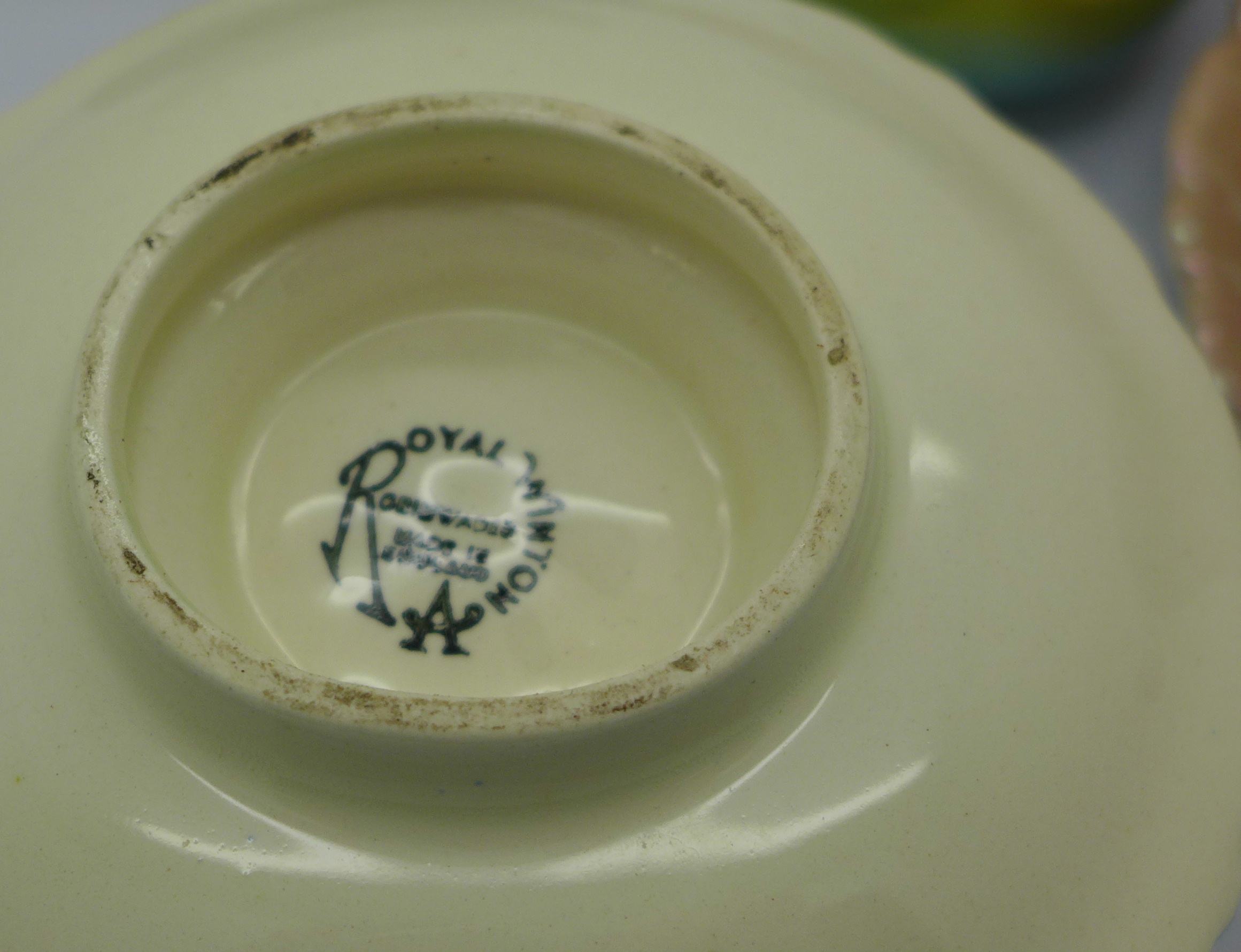 Four Royal Winton Grimwades lustre pudding bowls, one a/f, - Image 3 of 3