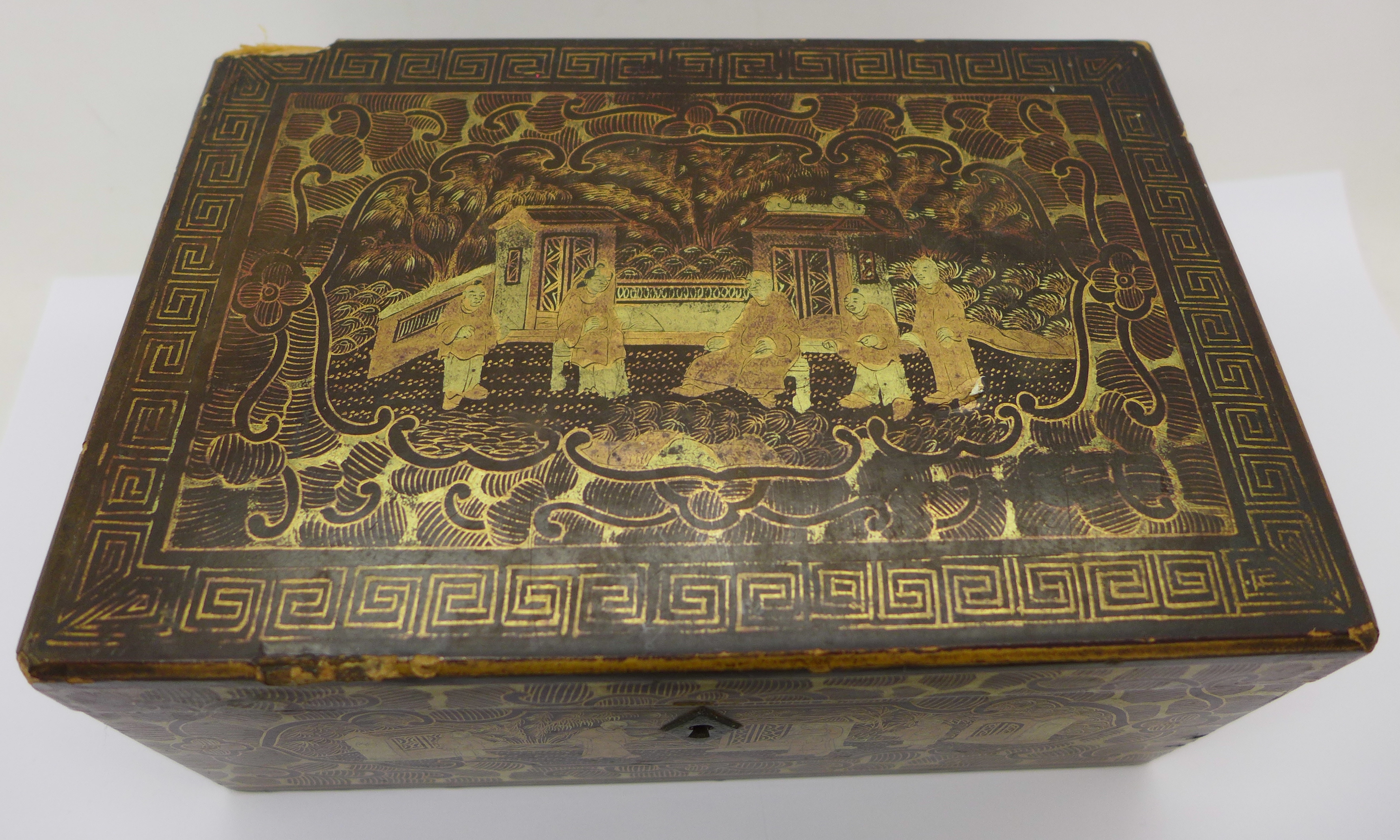 Twelve Chinese snuff boxes within a lacquered box, - Image 2 of 3
