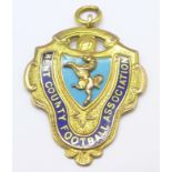 A 9ct gold and enamelled Kent County Football Association Eastern Section Winners 1930-1931 fob