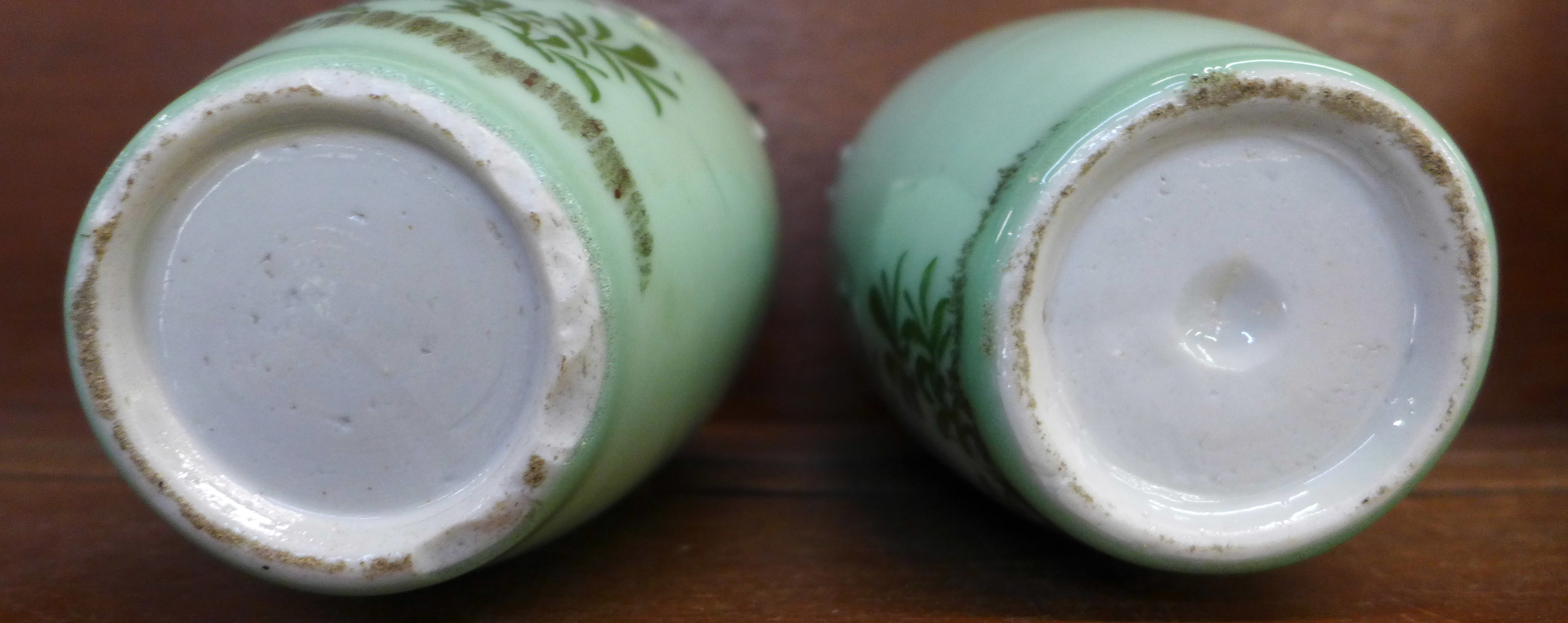 A pair of Chinese Celadon vases, a/f, - Image 5 of 5