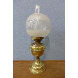 A Victorian style oil lamp