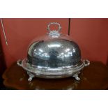 A large silver plated tureen