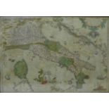 After Abraham Ortelius (1527 - 1595), hand coloured engraved map,