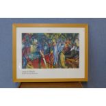 Four prints including August Macke