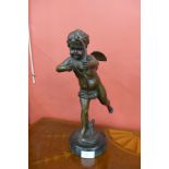 A French style bronze figure of cupid,