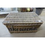 A vintage wicker basket