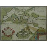 After Abraham Ortelius (1527 - 1598), hand coloured engraved map,