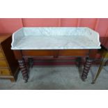 A Victorian mahogany and marble topped washstand