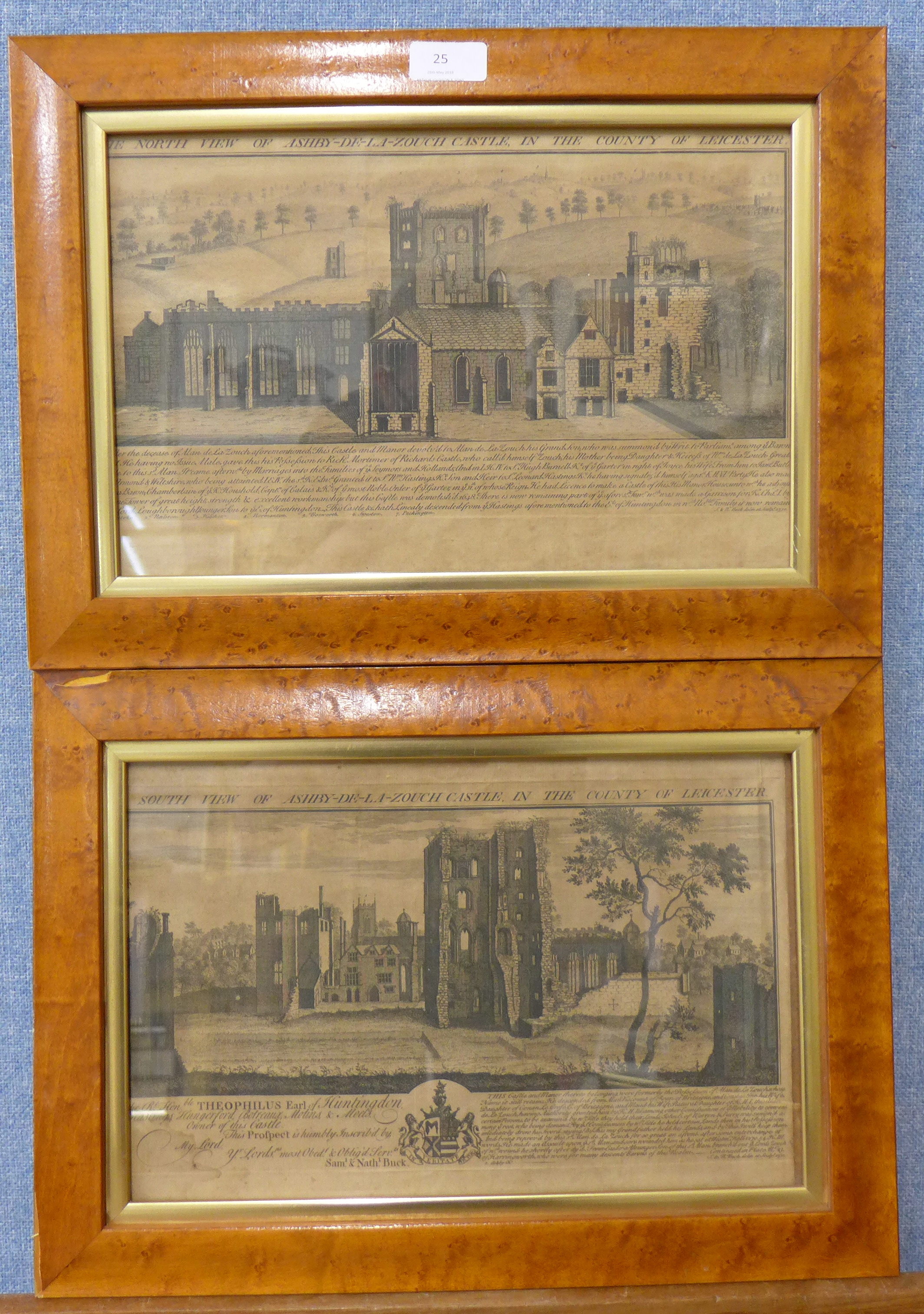 A pair of 18th Century Samuel and Nathan Buck engravings,