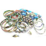 A collection of bangles and necklaces