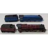 Two model railway locomotives, Hornby Sir Nigel Gresley and one other,