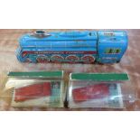 An International Express tin train,