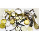 Wristwatches, pocket watch movements, etc.