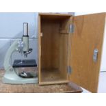 A cased Opax microscope