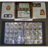 Coins;- The Kennedys Commemorative Folio by Danbury Mint, framed coins,