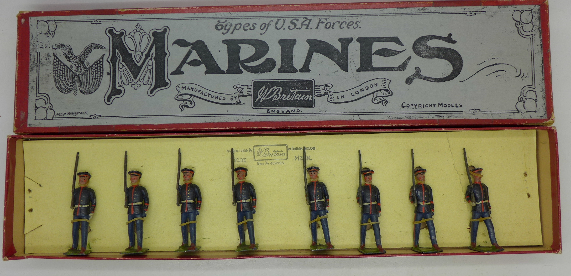 A set of Britains U.S. Marines figures, Black Caps No.