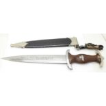 A German WWII SA dagger and scabbard, Carl Eickhorn,