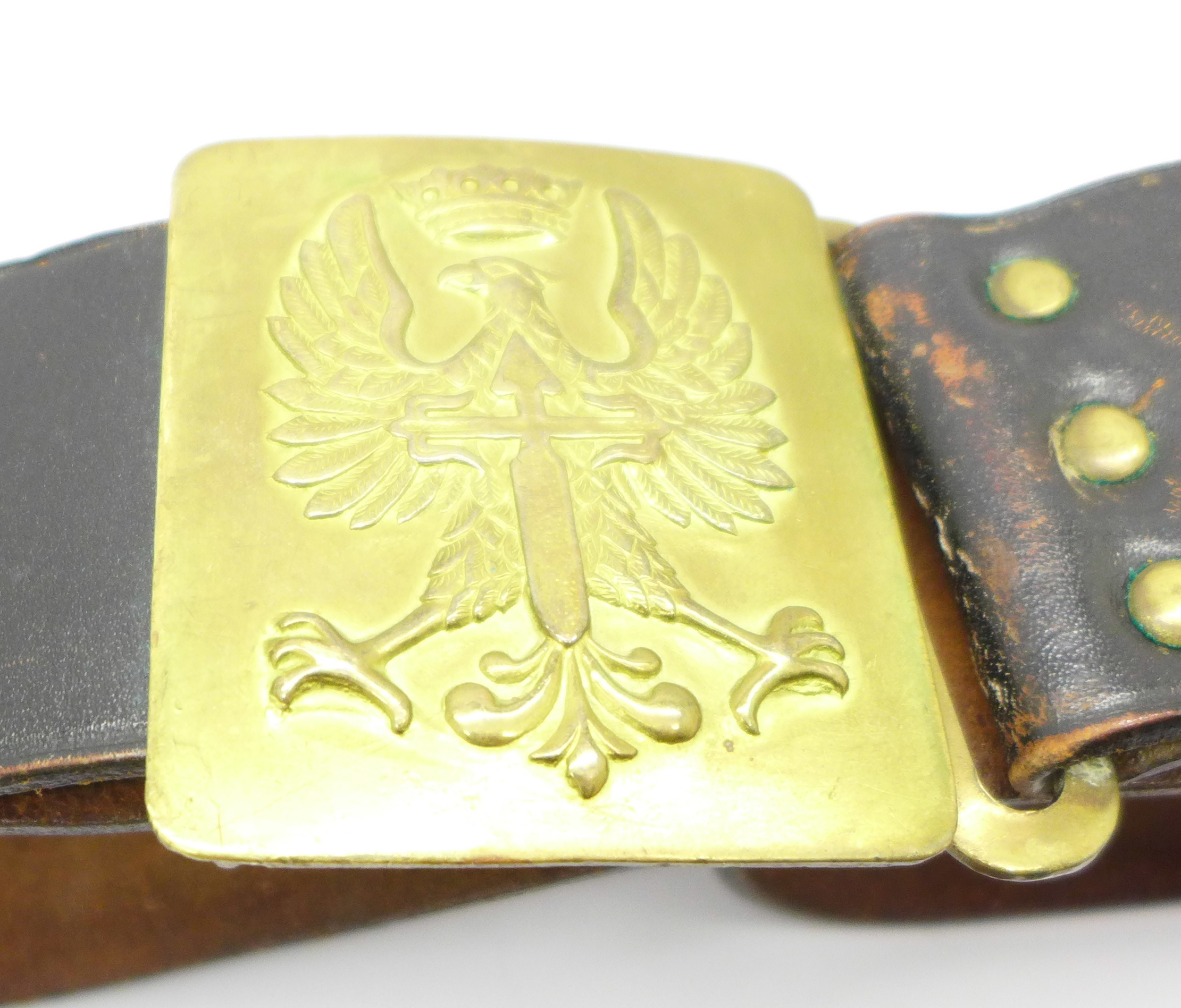 A Spanish military belt with buckle, - Image 2 of 5
