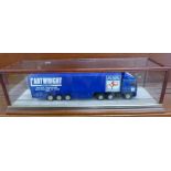 A die-cast modal of an articulated lorry, Cartwright Group Motor Transport,