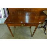 An Edward VII mahogany single drawer side table