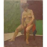 A 1930's seated nude study,
