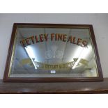 A Tetley Ales advertising mirror