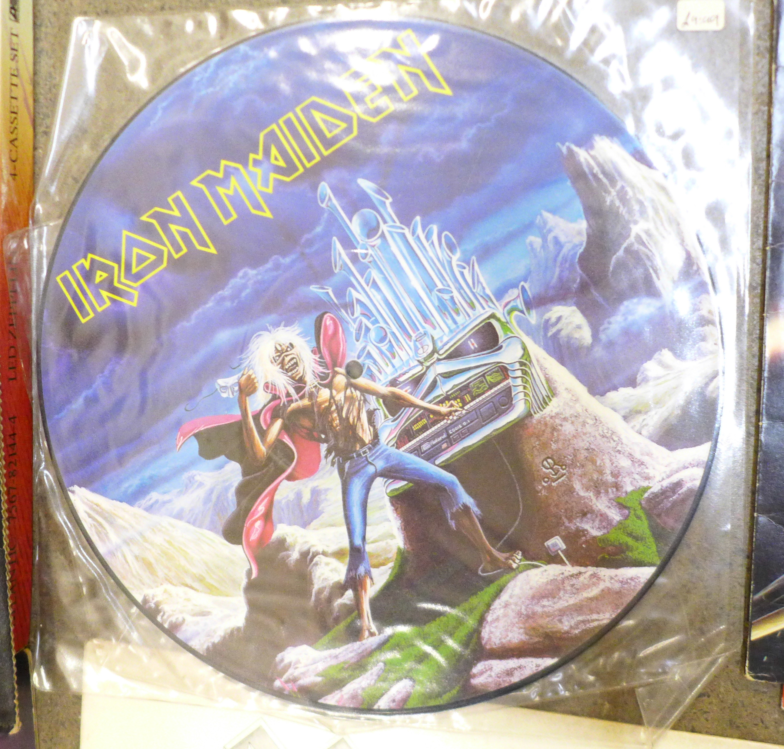 A collection of thirteen rock LP records including one Motorhead blue disc and picture discs, - Image 4 of 5