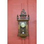 A 19th Century walnut Vienna wall clock