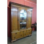 A Victorian mahogany combination wardrobe