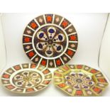 Three Royal Crown Derby 1128 plates,