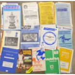Eighty-six 1950's to 1970's non-league football programmes including FA Cup