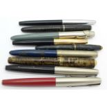 A Parker fountain pen with 14k nib, a Conway Stewart Dinkie 550 with 14k nib,