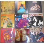 A collection of thirteen LP records including Terry Reid, Windfall, The Nice,