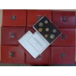 Ten Royal Mint proof coin collections,