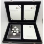 The Royal Mint 2008 United Kingdom Coinage Royal Shield of Arms Silver Proof Collection,