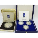 Two silver proof coin sets,